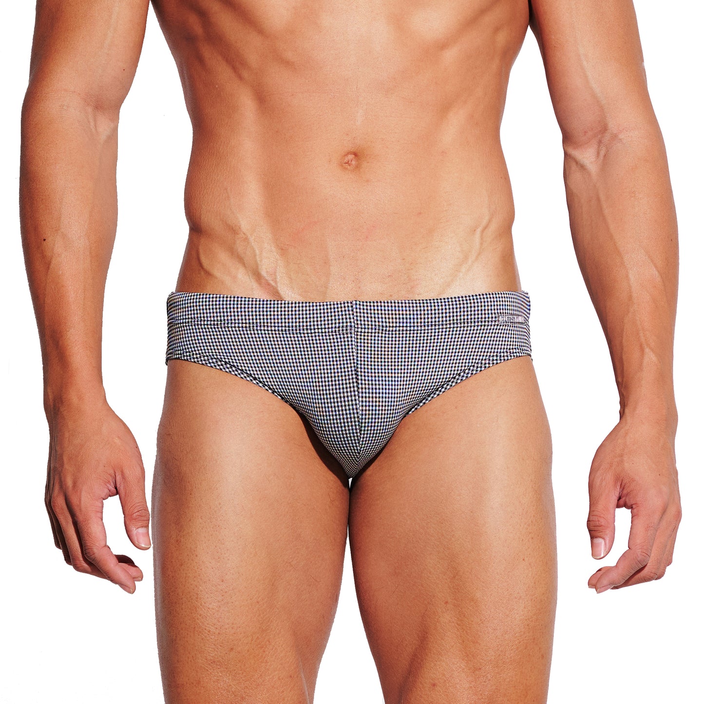Men's Padded Low Rise Thong Swim Briefs - High-Cut Micro Bikini with Narrow Sides - Sexy Push Up Swimwear S3628