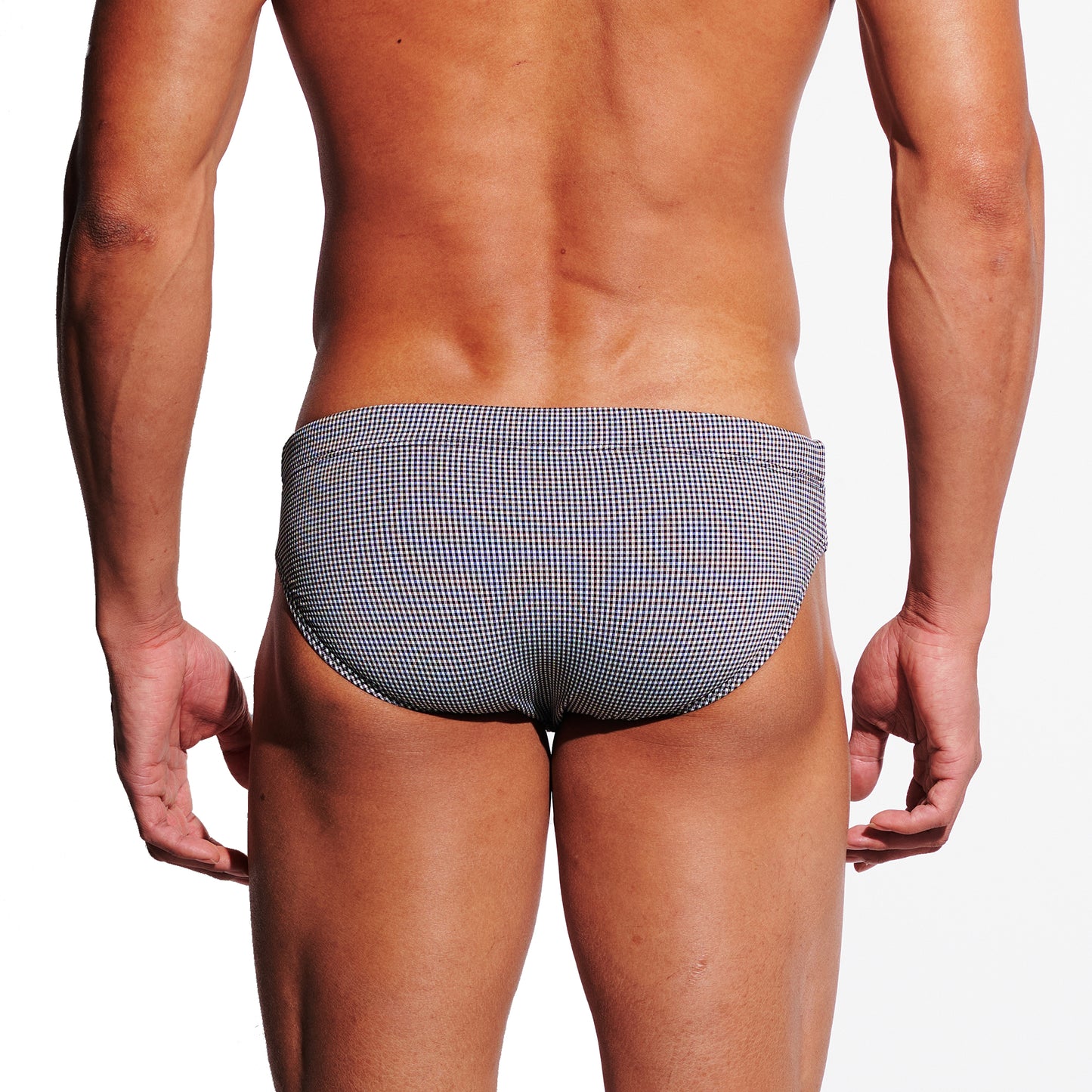 Men's Padded Low Rise Thong Swim Briefs - High-Cut Micro Bikini with Narrow Sides - Sexy Push Up Swimwear S3628