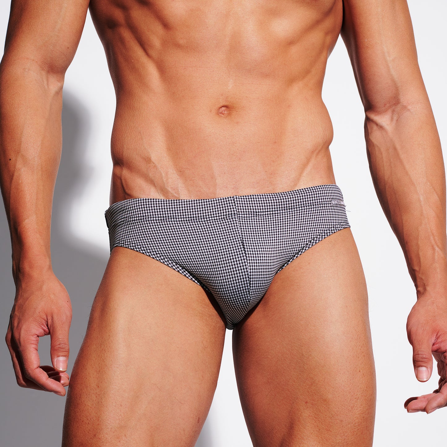 Men's Padded Low Rise Thong Swim Briefs - High-Cut Micro Bikini with Narrow Sides - Sexy Push Up Swimwear S3628