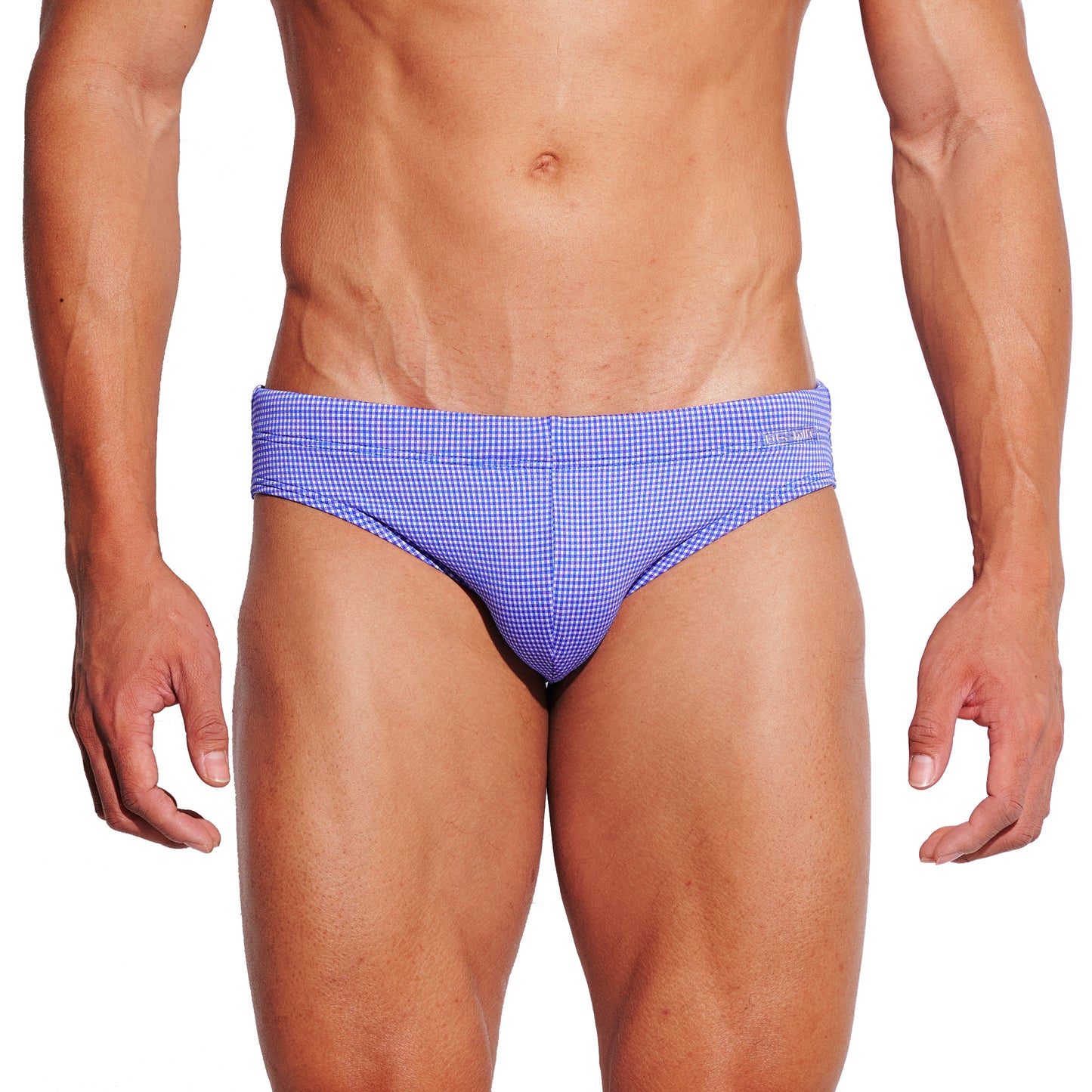 Men's Padded Low Rise Thong Swim Briefs - High-Cut Micro Bikini with Narrow Sides - Sexy Push Up Swimwear S3628