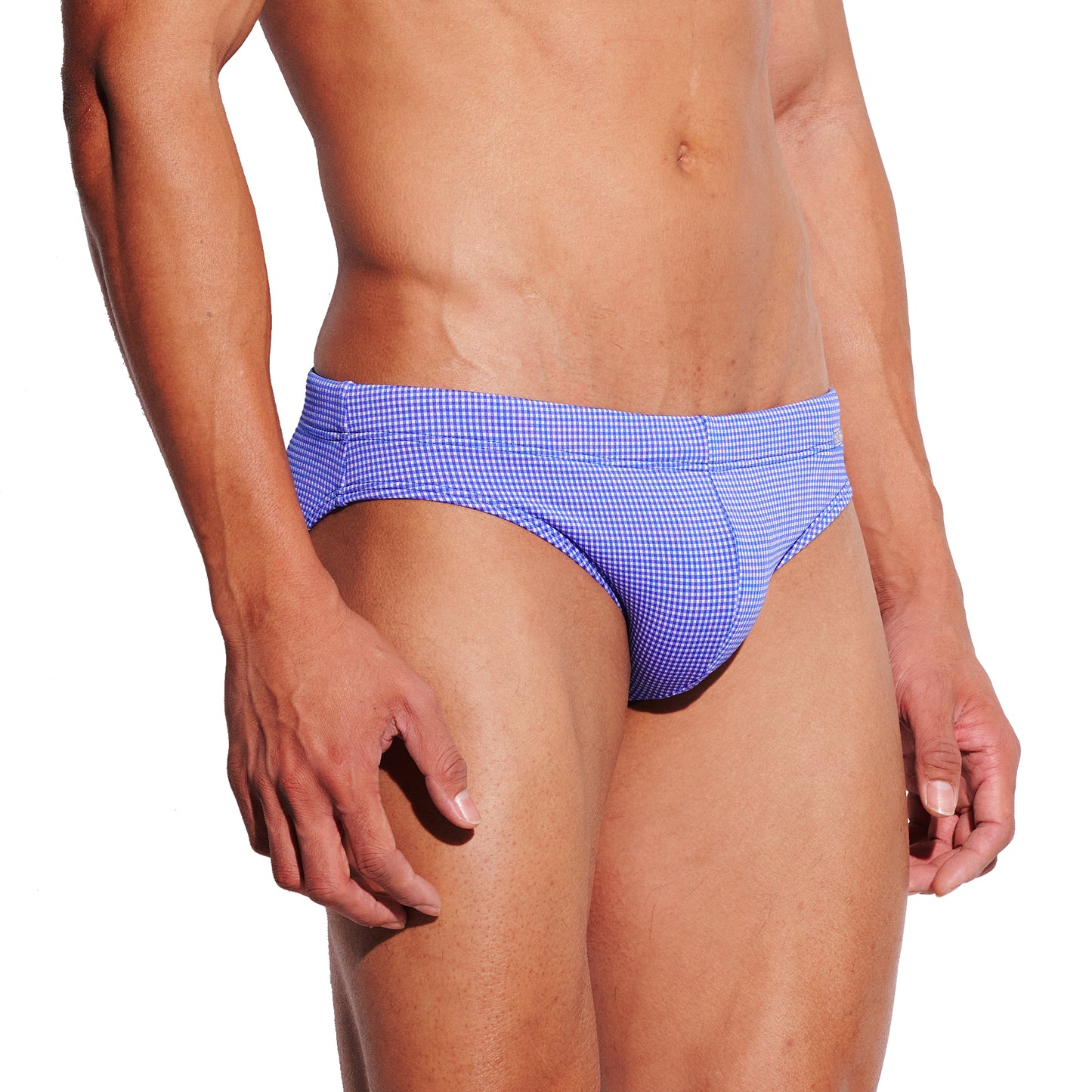 Men's Padded Low Rise Thong Swim Briefs - High-Cut Micro Bikini with Narrow Sides - Sexy Push Up Swimwear S3628