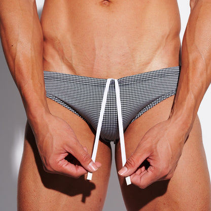 Men's Micro Bikini Thong Swim Briefs - Low Rise Tight High-Cut Narrow Side Bathing Suit S3629