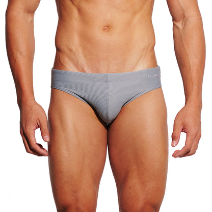 DESMIIT Men's Low Rise Micro Bikini Swim Briefs with Cup - Quick Dry Tight Bathing Suit for Swimming & Hot Spring S3631