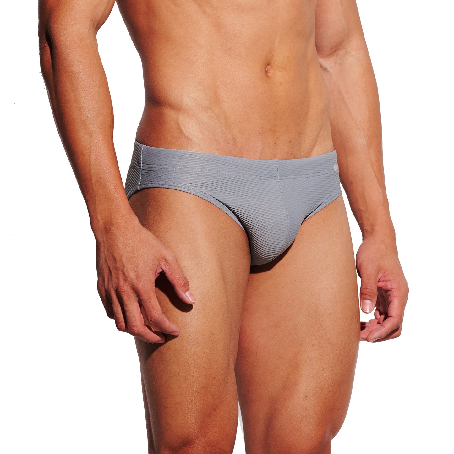 DESMIIT Men's Low Rise Micro Bikini Swim Briefs with Cup - Quick Dry Tight Bathing Suit for Swimming & Hot Spring S3631