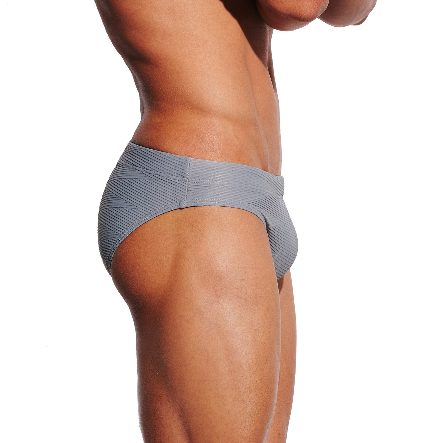 DESMIIT Men's Low Rise Micro Bikini Swim Briefs with Cup - Quick Dry Tight Bathing Suit for Swimming & Hot Spring S3631