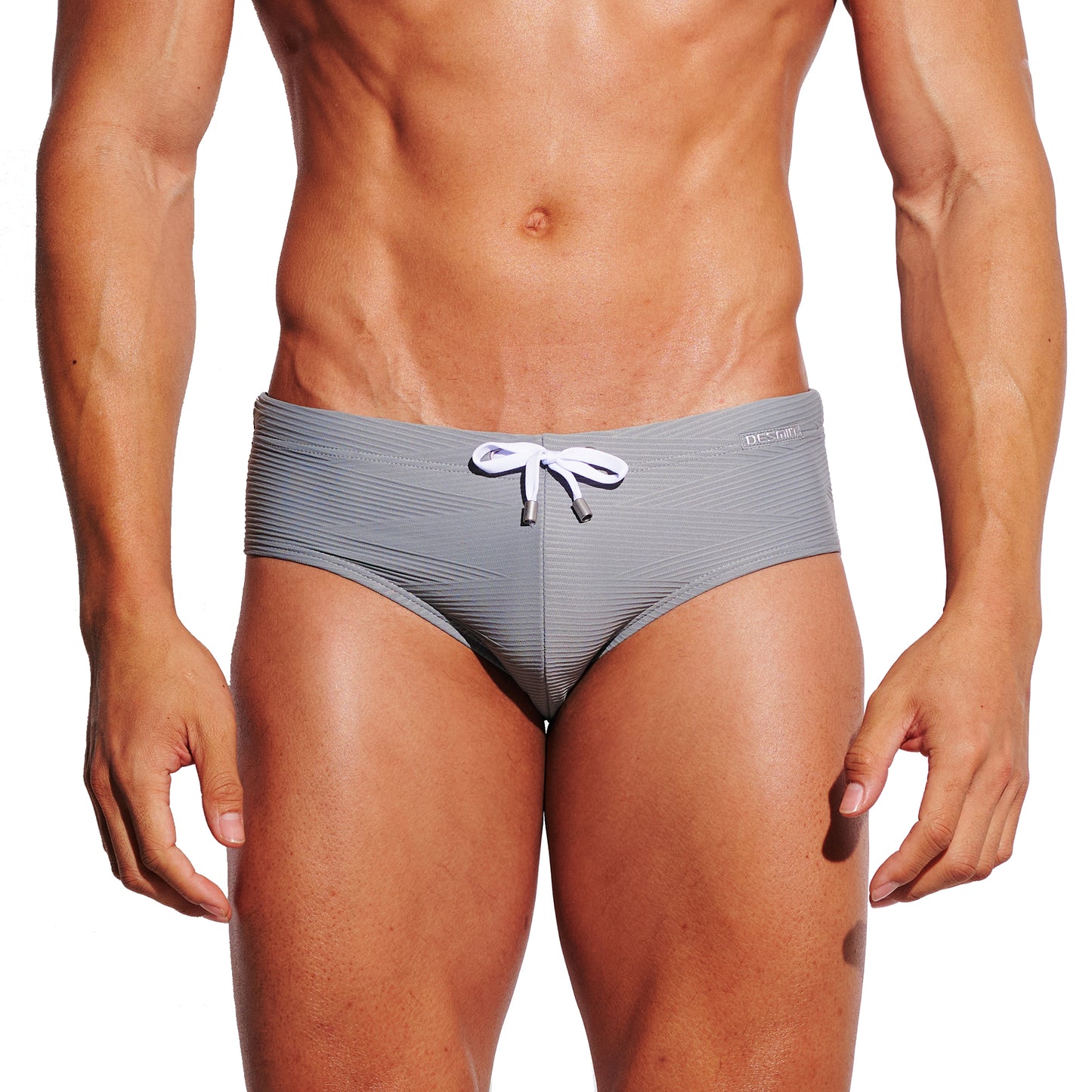 Men's Low Rise Swim Briefs with Wide Waistband - High Stretch Tight Bathing Suit, Quick Dry Bodycon for Swimming S3632