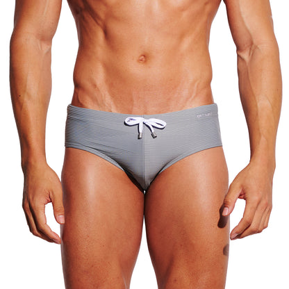 Men's Low Rise Swim Briefs with Wide Waistband - High Stretch Tight Bathing Suit, Quick Dry Bodycon for Swimming S3632