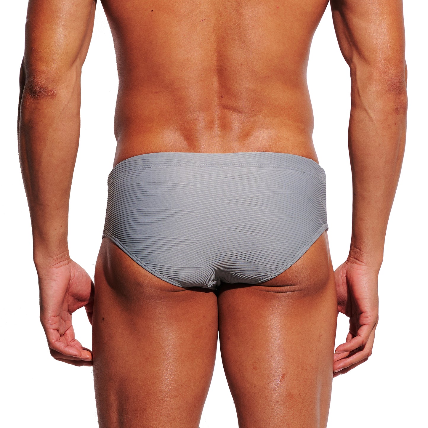 Men's Low Rise Swim Briefs with Wide Waistband - High Stretch Tight Bathing Suit, Quick Dry Bodycon for Swimming S3632
