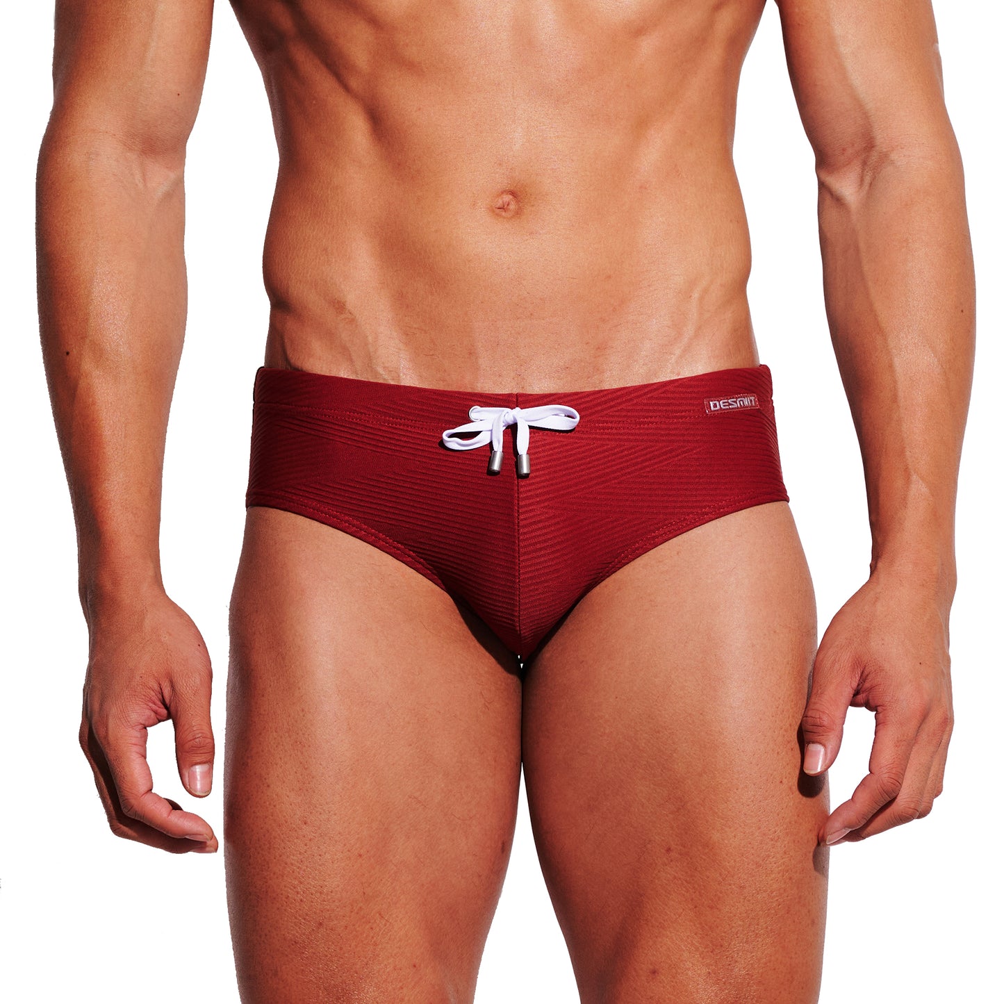 Men's Low Rise Swim Briefs with Wide Waistband - High Stretch Tight Bathing Suit, Quick Dry Bodycon for Swimming S3632