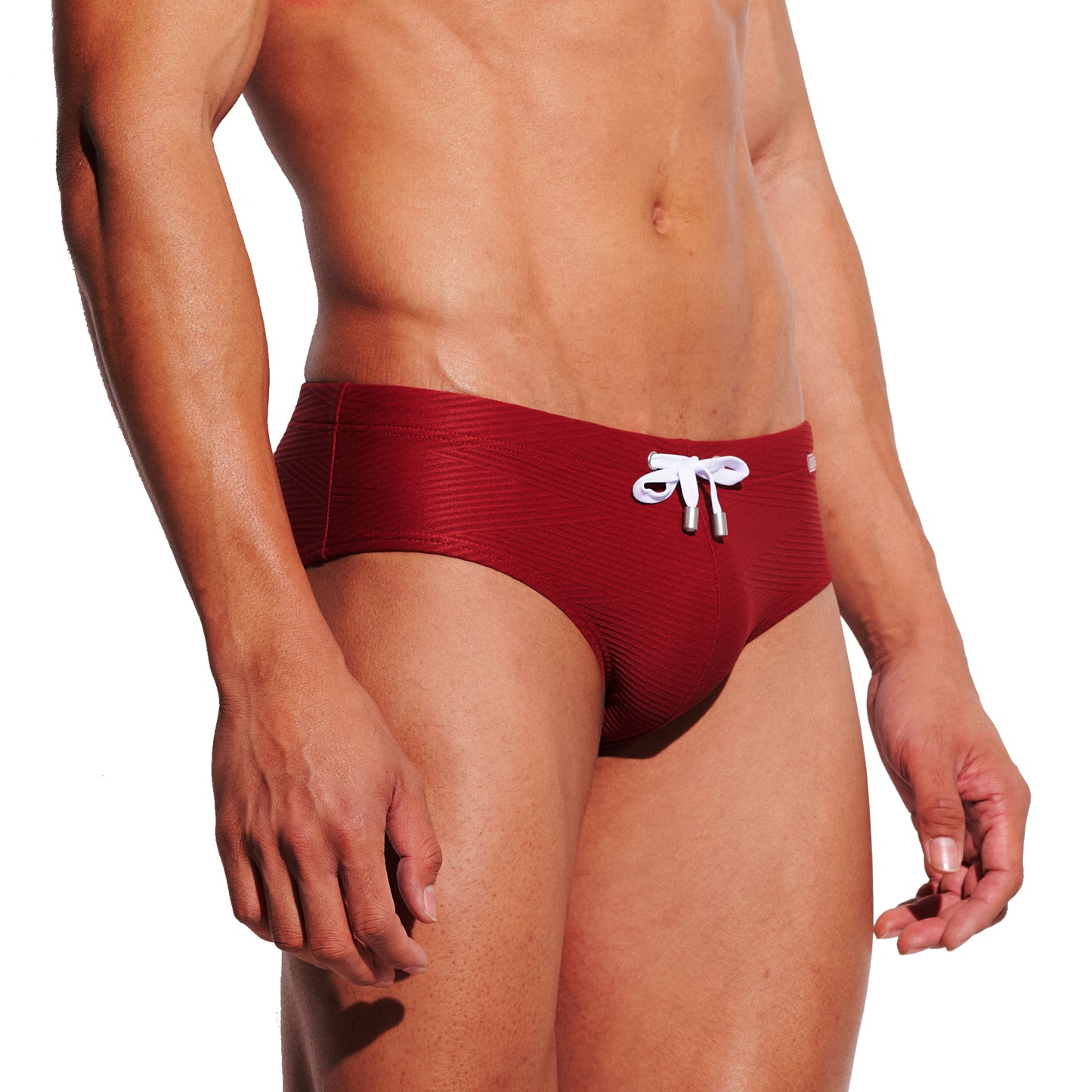Men's Low Rise Swim Briefs with Wide Waistband - High Stretch Tight Bathing Suit, Quick Dry Bodycon for Swimming S3632