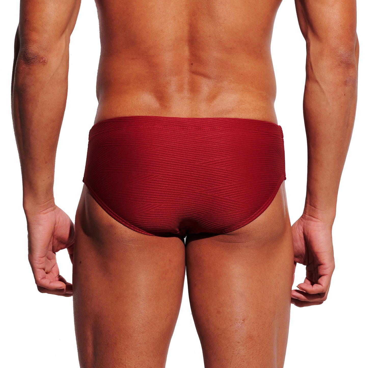 Men's Low Rise Swim Briefs with Wide Waistband - High Stretch Tight Bathing Suit, Quick Dry Bodycon for Swimming S3632