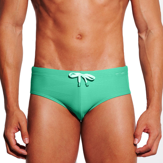 Men's Low Rise Swim Briefs with Wide Waistband - High Stretch Tight Bathing Suit, Quick Dry Bodycon for Swimming S3632