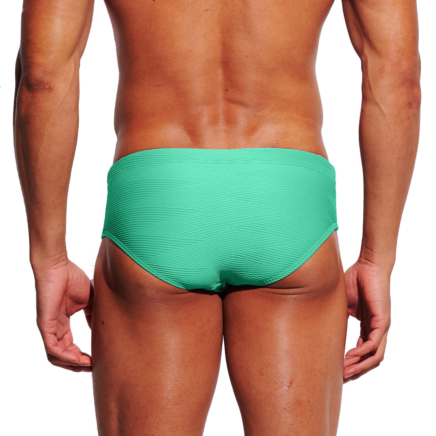 Men's Low Rise Swim Briefs with Wide Waistband - High Stretch Tight Bathing Suit, Quick Dry Bodycon for Swimming S3632