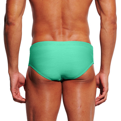 Men's Low Rise Swim Briefs with Wide Waistband - High Stretch Tight Bathing Suit, Quick Dry Bodycon for Swimming S3632