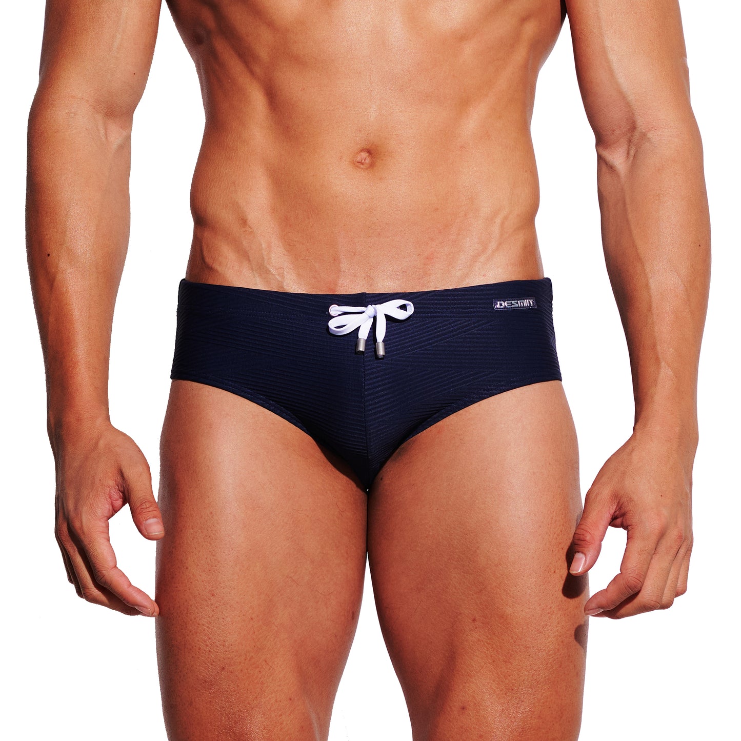 Men's Low Rise Swim Briefs with Wide Waistband - High Stretch Tight Bathing Suit, Quick Dry Bodycon for Swimming S3632