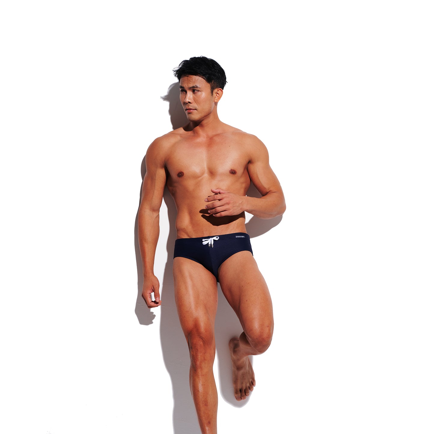 Men's Low Rise Swim Briefs with Wide Waistband - High Stretch Tight Bathing Suit, Quick Dry Bodycon for Swimming S3632