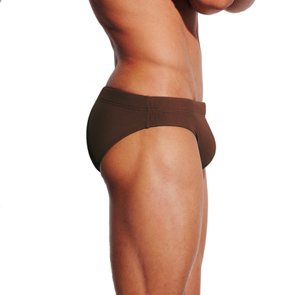DESMIIT Men's Low Rise Swim Briefs with Cup-High Stretch Breathable Quick Dry Tight Bodycon Bathing Suit for Swim S3634