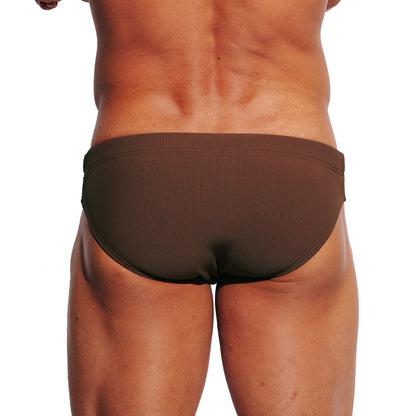 DESMIIT Men's Low Rise Swim Briefs with Cup-High Stretch Breathable Quick Dry Tight Bodycon Bathing Suit for Swim S3634