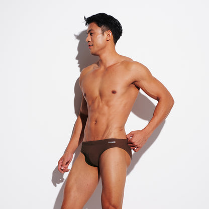 DESMIIT Men's Low Rise Swim Briefs with Cup-High Stretch Breathable Quick Dry Tight Bodycon Bathing Suit for Swim S3634
