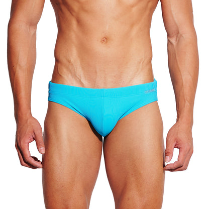 DESMIIT Men's Low Rise Swim Briefs with Cup-High Stretch Breathable Quick Dry Tight Bodycon Bathing Suit for Swim S3634