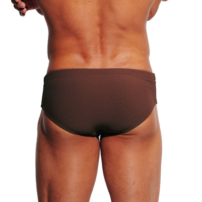 Men's Drawstrings High Stretch Classic Low Rise Swim Briefs | Breathable, Quick Dry, Tight Bodycon, Beach Pool  S3635