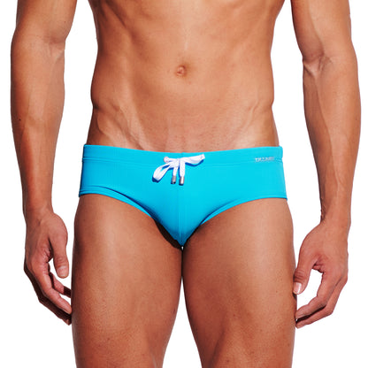Men's Drawstrings High Stretch Classic Low Rise Swim Briefs | Breathable, Quick Dry, Tight Bodycon, Beach Pool  S3635