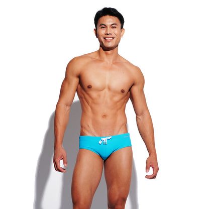 Men's Drawstrings High Stretch Classic Low Rise Swim Briefs | Breathable, Quick Dry, Tight Bodycon, Beach Pool  S3635