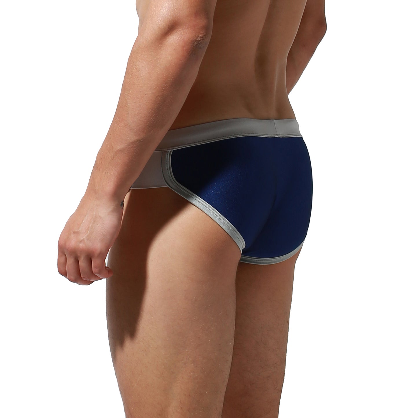 DESMIIT Men's anti embarrassment Low Waist Swimwear Removable Pad Swim Briefs S3934