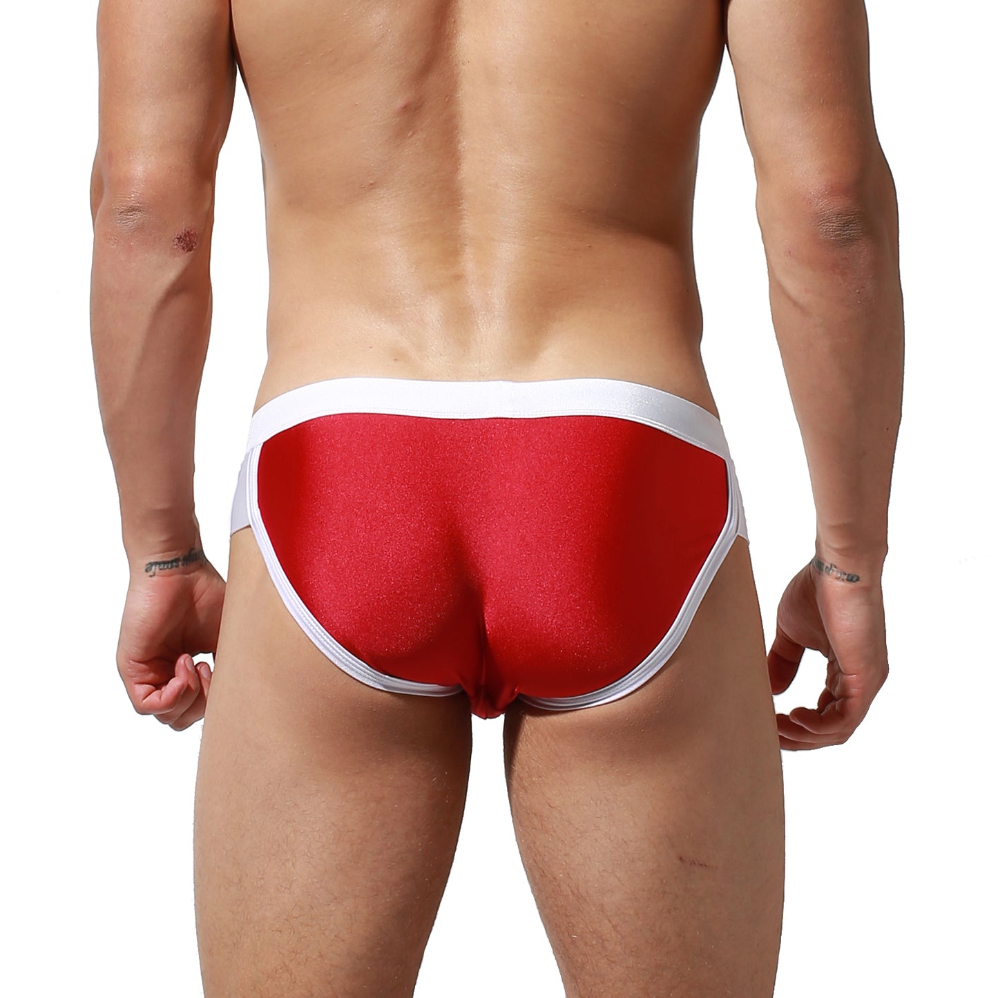 DESMIIT Men's anti embarrassment Low Waist Swimwear Removable Pad Swim Briefs S3934