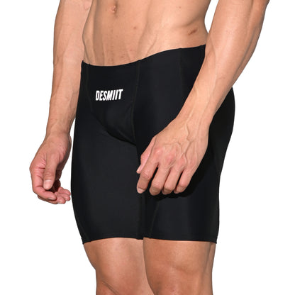 Men's Solid Drawstring Mid-Length Swim Trunks | Quick-Dry Shapewear Sports Swimwear S5525