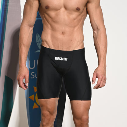 Men's Solid Drawstring Mid-Length Swim Trunks | Quick-Dry Shapewear Sports Swimwear S5525