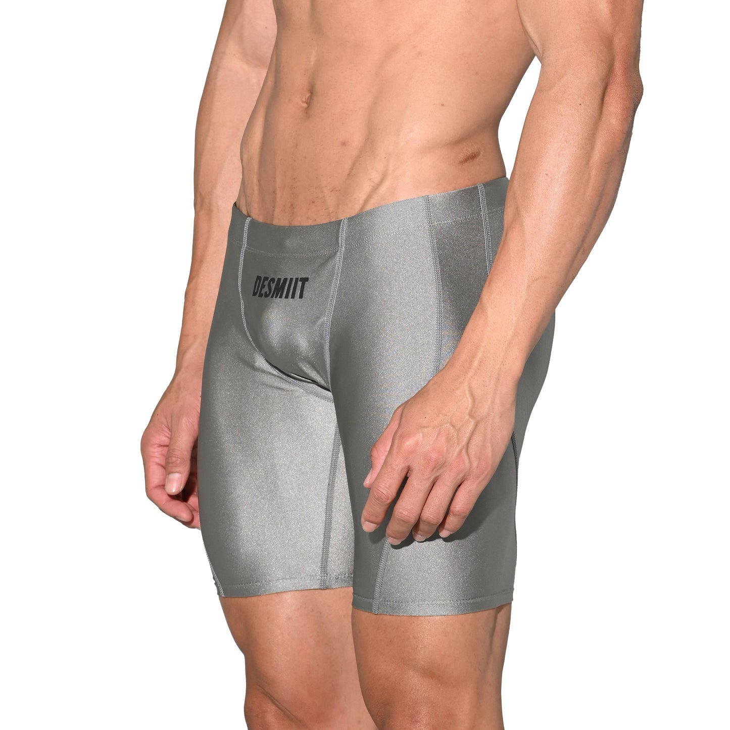 Men's Solid Drawstring Mid-Length Swim Trunks | Quick-Dry Shapewear Sports Swimwear S5525
