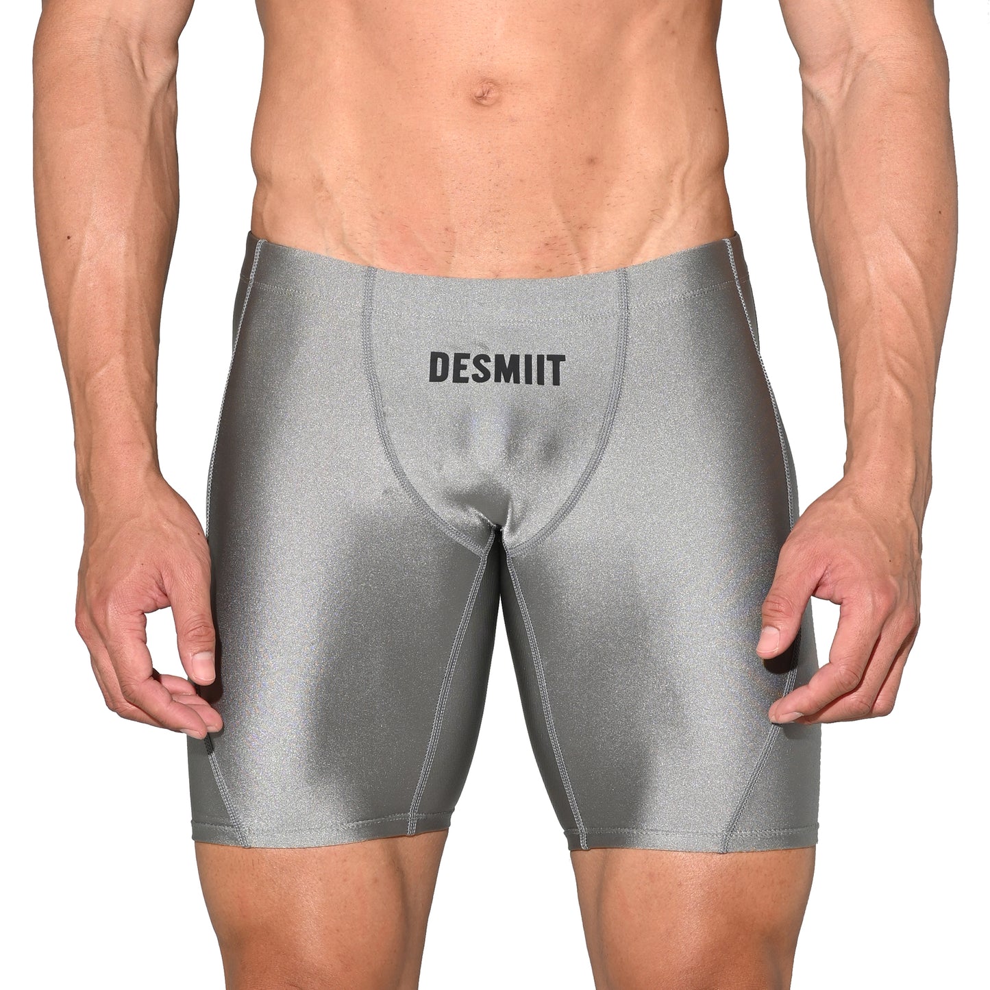 Men's Solid Drawstring Mid-Length Swim Trunks | Quick-Dry Shapewear Sports Swimwear S5525
