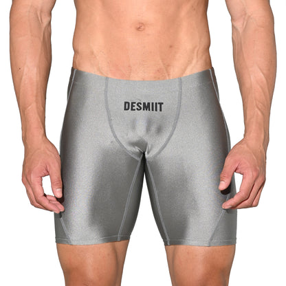 Men's Solid Drawstring Mid-Length Swim Trunks | Quick-Dry Shapewear Sports Swimwear S5525