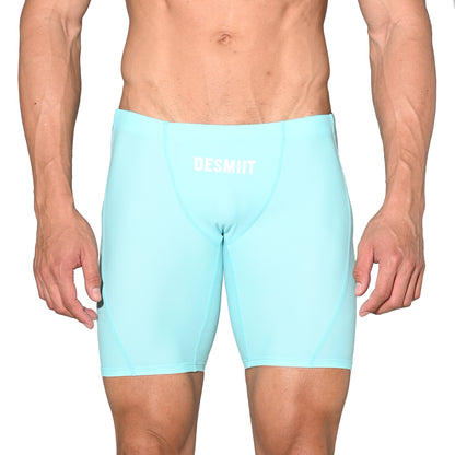 Men's Solid Drawstring Mid-Length Swim Trunks | Quick-Dry Shapewear Sports Swimwear S5525