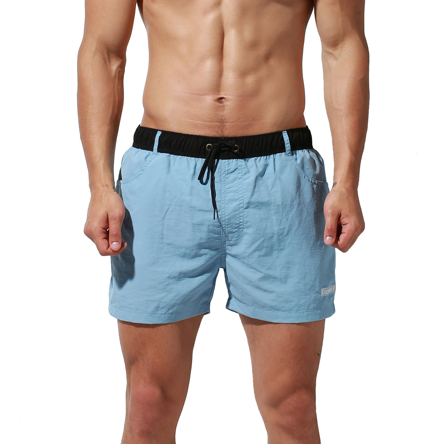 DESMIIT Men's Holiday Board Shorts Quick-Dry Loose Trunks Swimwear with Mesh Lining S7939