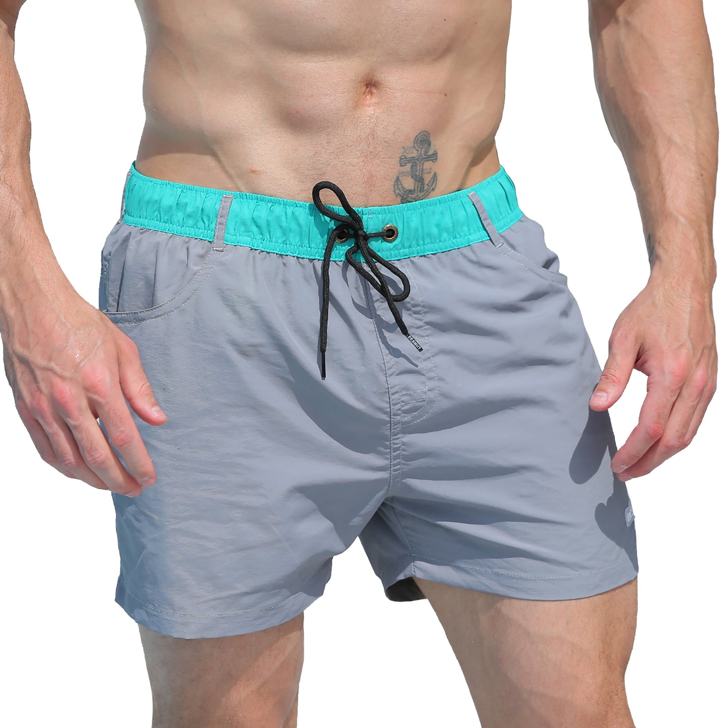 DESMIIT Men's Holiday Board Shorts Quick-Dry Loose Trunks Swimwear with Mesh Lining S7939