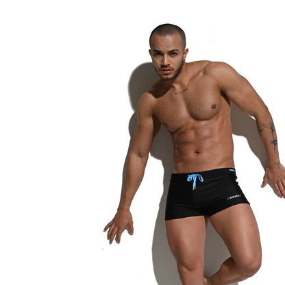DESMIIT Men's Sponge Trunks Pad Solid Swimwear Sexy swimming Sunbath Swimsuit S409