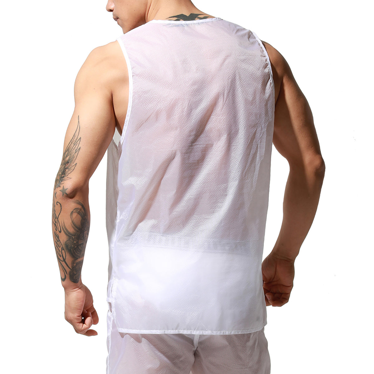 Men's Lightweight Sun Protection Tank Top, Portable Quick Dry Sexy Sleeveless UV Protection Vest T2002