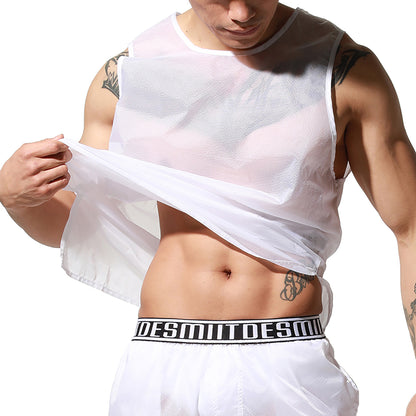 Men's Lightweight Sun Protection Tank Top, Portable Quick Dry Sexy Sleeveless UV Protection Vest T2002