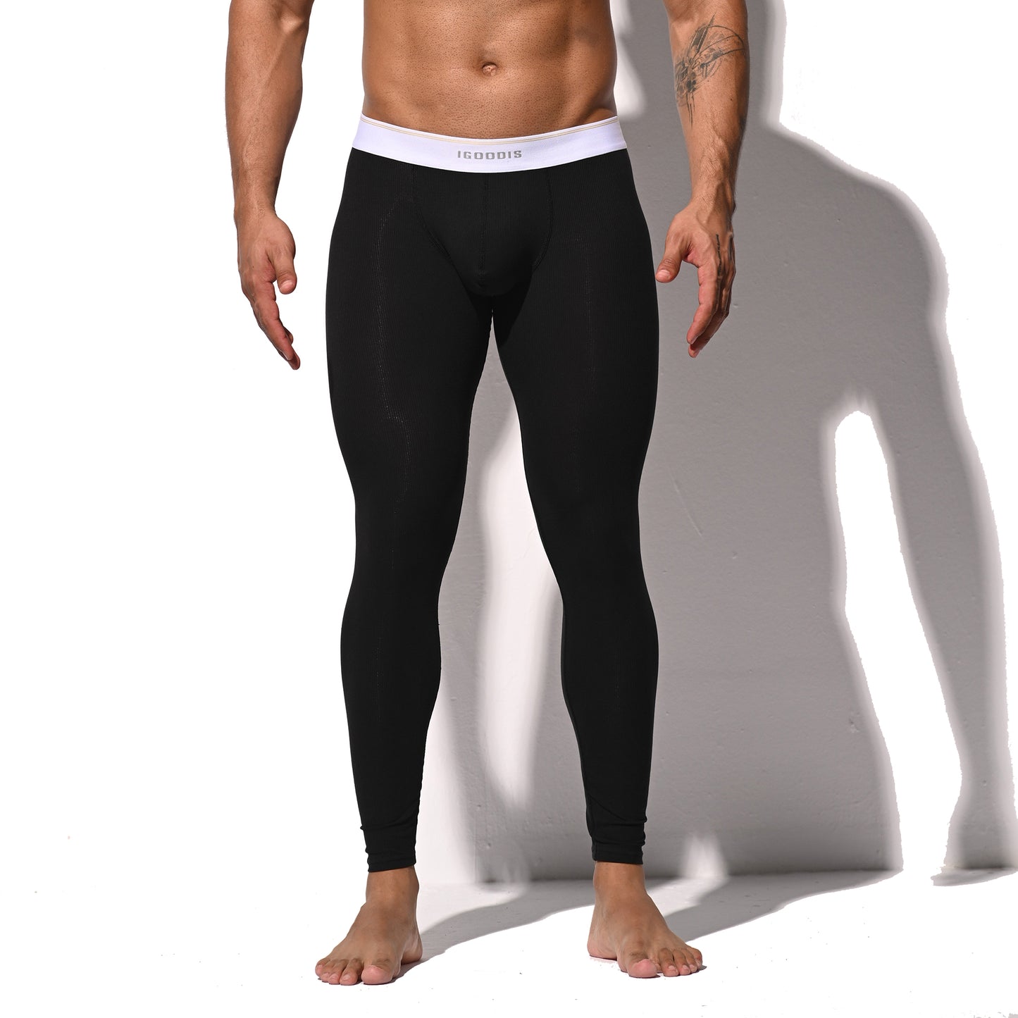 Men's Winter Warm Ribbed Modal Thermal Long Johns  Fitted Tights No Underwear Required Soft Underpants  U1233