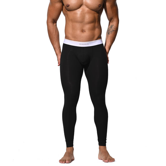 Men's Winter Warm Ribbed Modal Thermal Long Johns  Fitted Tights No Underwear Required Soft Underpants  U1233