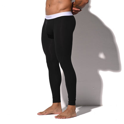 Men's Winter Warm Ribbed Modal Thermal Long Johns  Fitted Tights No Underwear Required Soft Underpants  U1233
