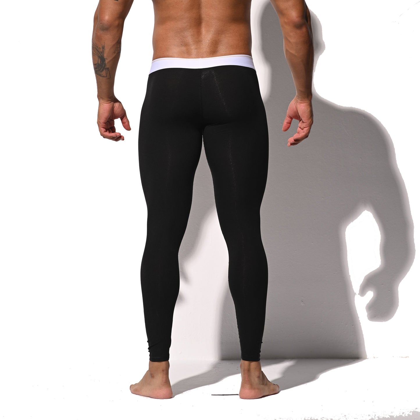 Men's Winter Warm Ribbed Modal Thermal Long Johns  Fitted Tights No Underwear Required Soft Underpants  U1233