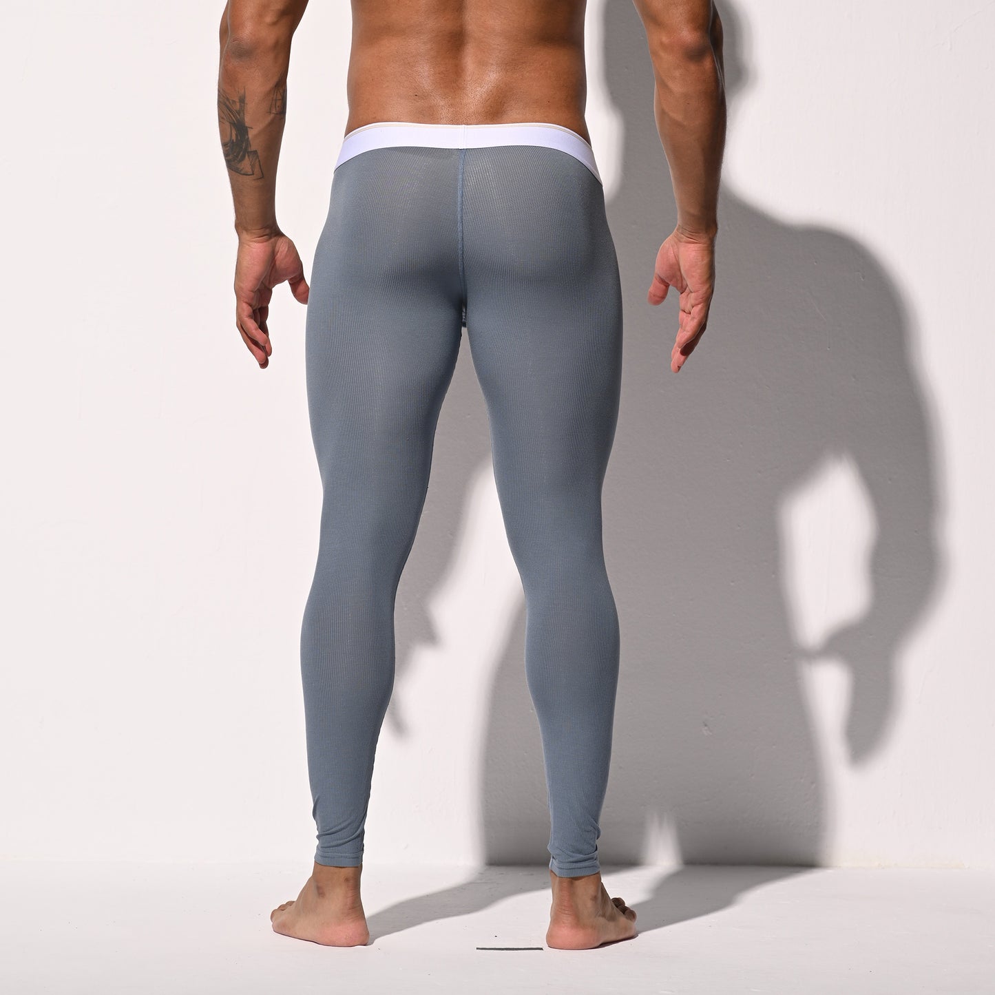 Men's Winter Warm Ribbed Modal Thermal Long Johns  Fitted Tights No Underwear Required Soft Underpants  U1233