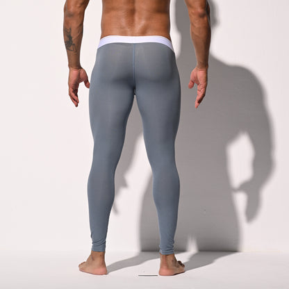 Men's Winter Warm Ribbed Modal Thermal Long Johns  Fitted Tights No Underwear Required Soft Underpants  U1233