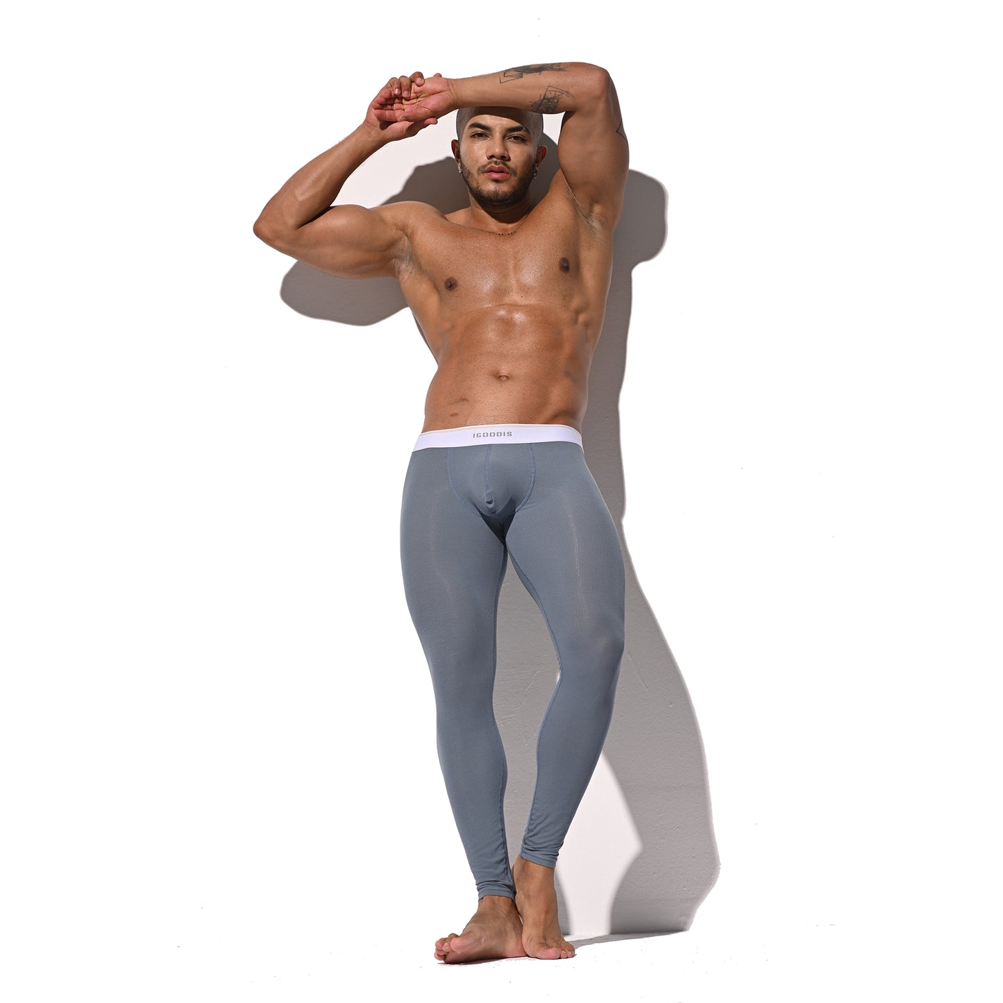 Men's Winter Warm Ribbed Modal Thermal Long Johns  Fitted Tights No Underwear Required Soft Underpants  U1233