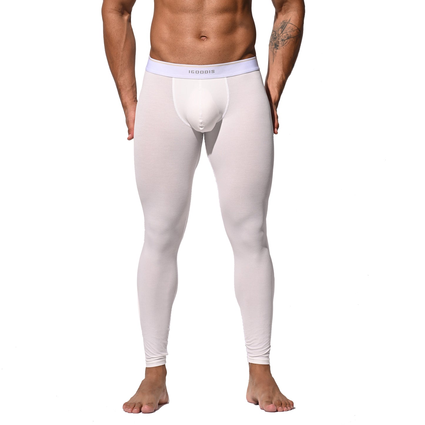 Men's Winter Warm Ribbed Modal Thermal Long Johns  Fitted Tights No Underwear Required Soft Underpants  U1233