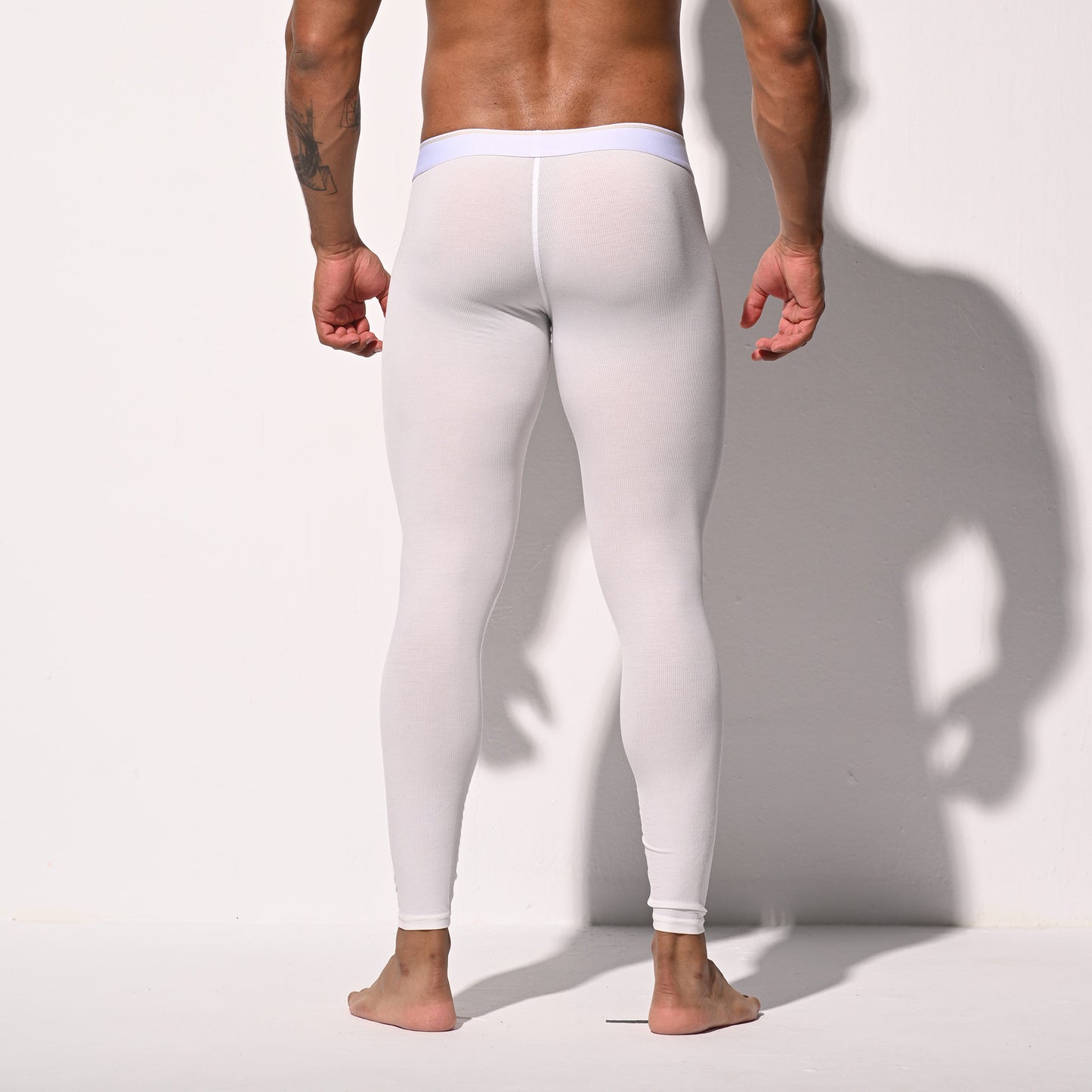 Men's Winter Warm Ribbed Modal Thermal Long Johns  Fitted Tights No Underwear Required Soft Underpants  U1233