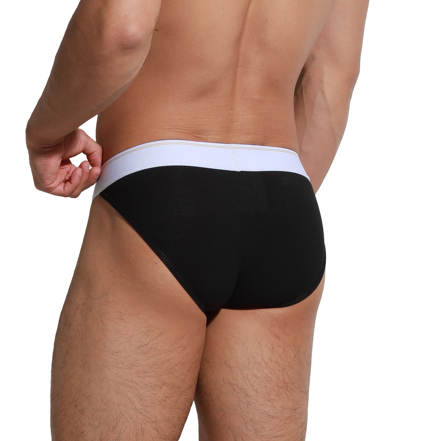 Men's Tagless Men's High-Cut Briefs  Soft Elastic Underwear Breathable Contoured Pouch Comfort U3003